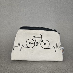 Vue de face porte-monnaie vélo ouvert