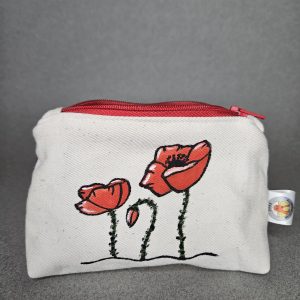 porte-monnaie coquelicots