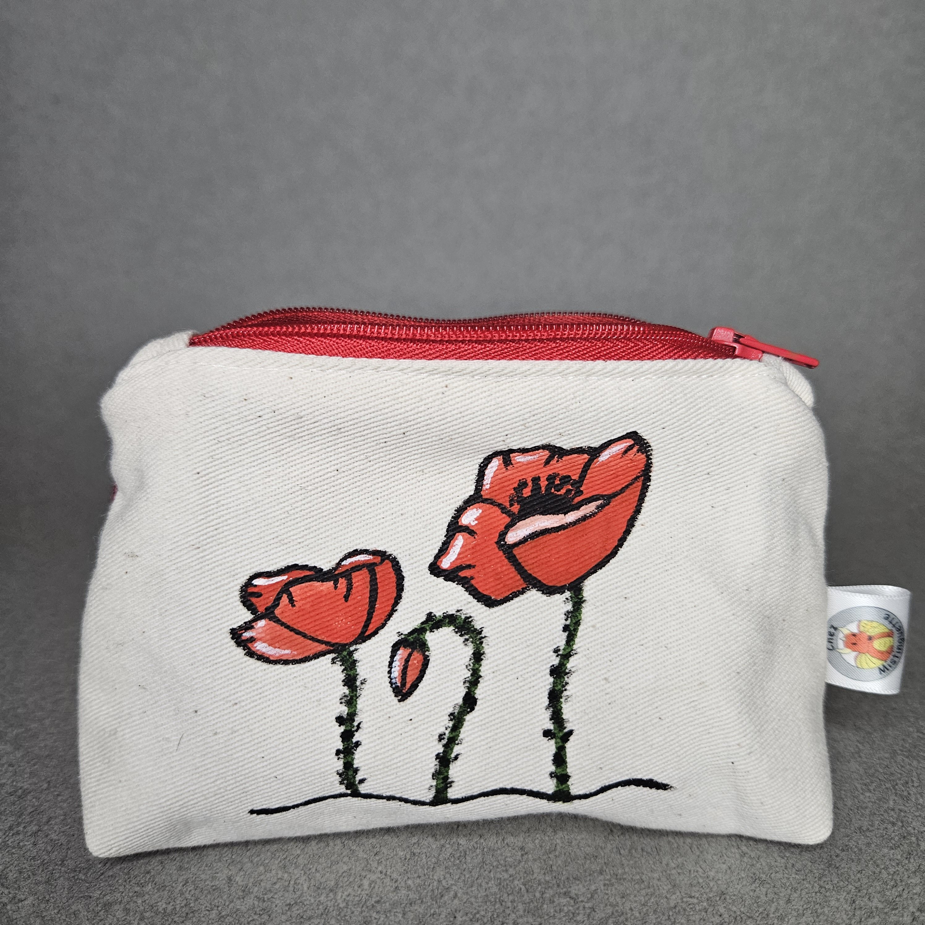 porte-monnaie coquelicots