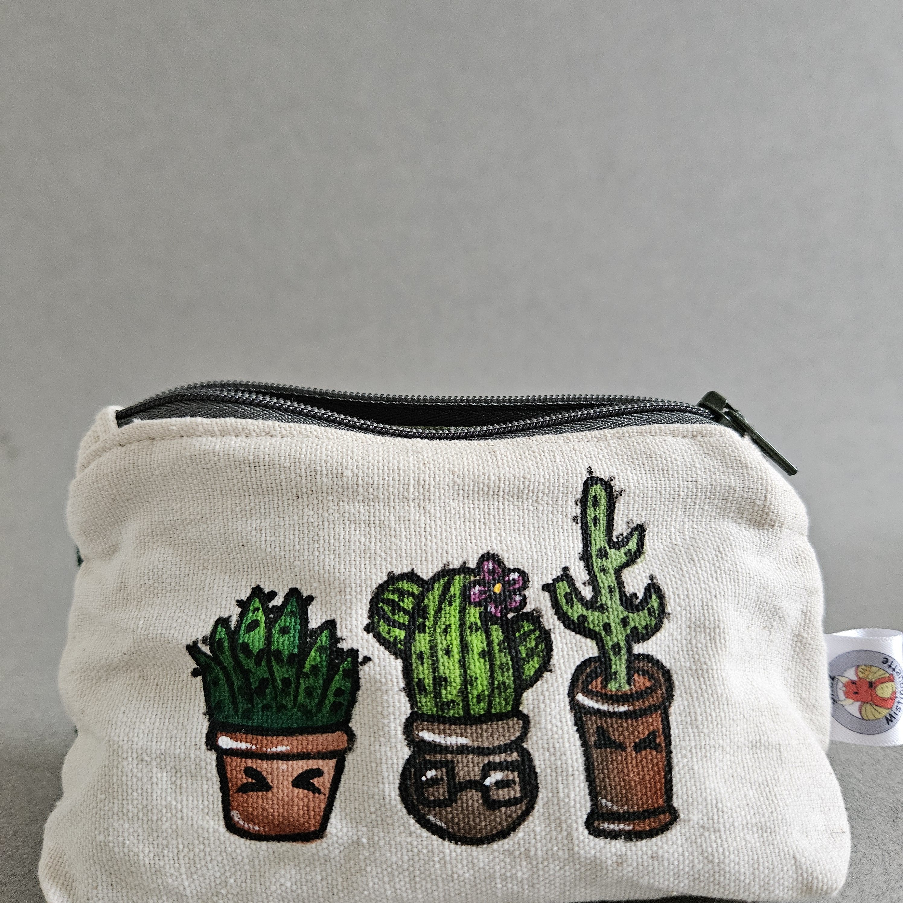 Zoom porte-monnaie trio de cactus