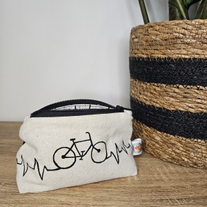 Vue de face porte-monnaie vélo ouvert