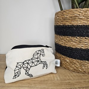 Porte-monnaie cheval géométrique
