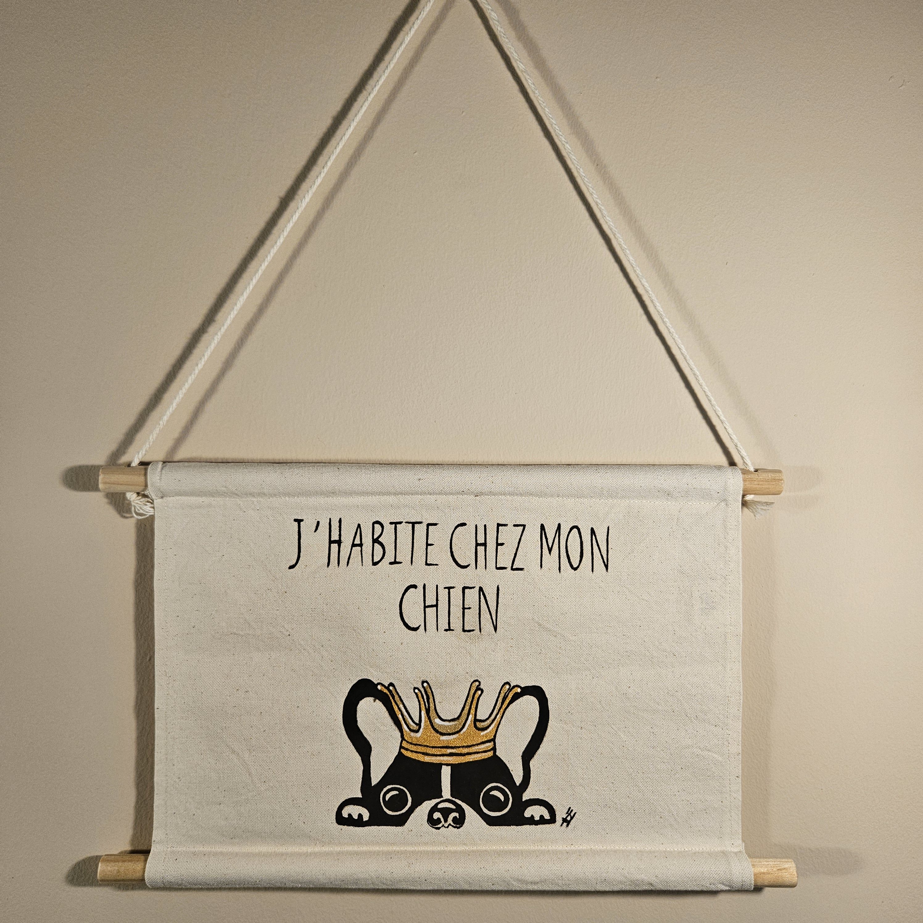 Banderole "J'habite chez mon chien"