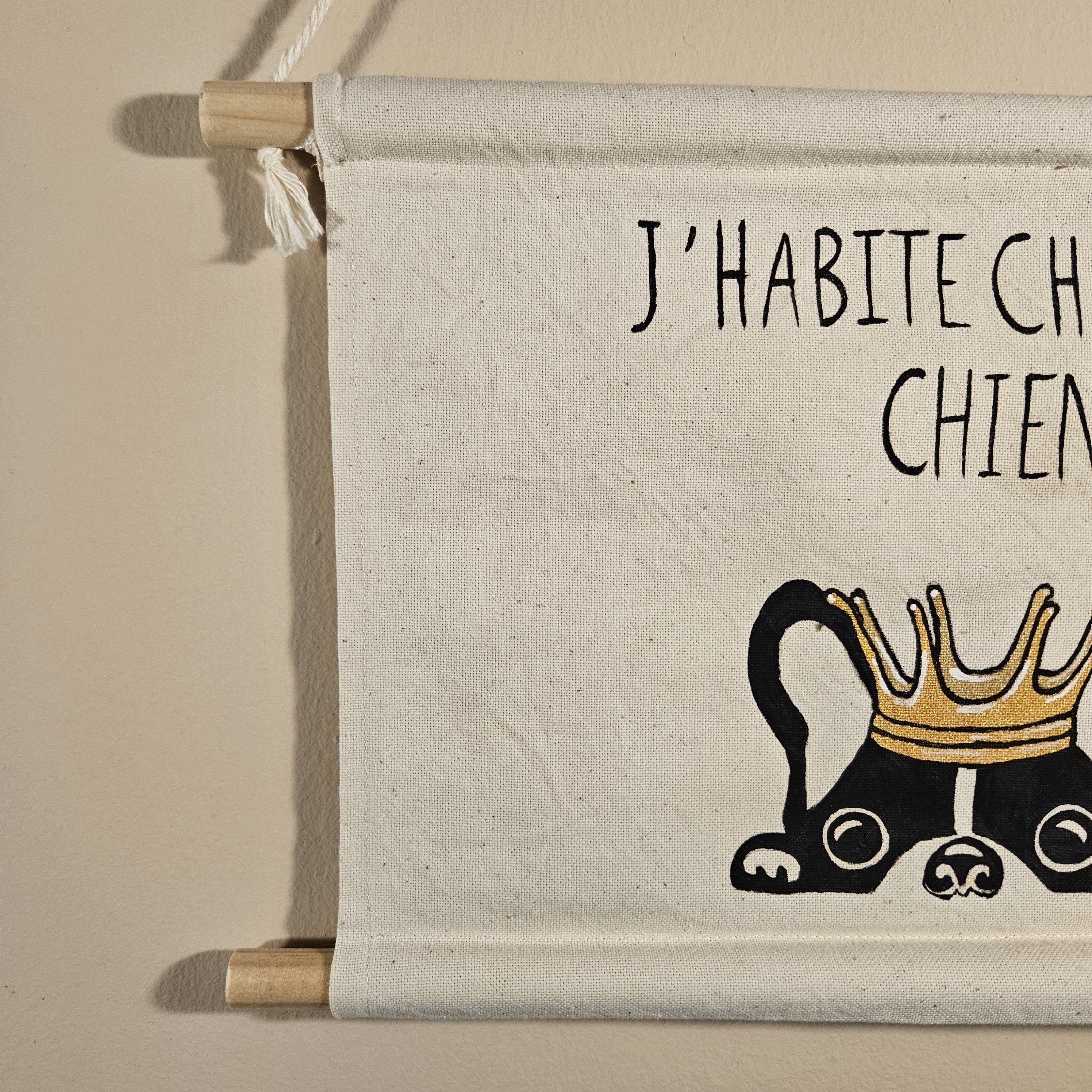 Côté banderole "J'habite chez mon chien"