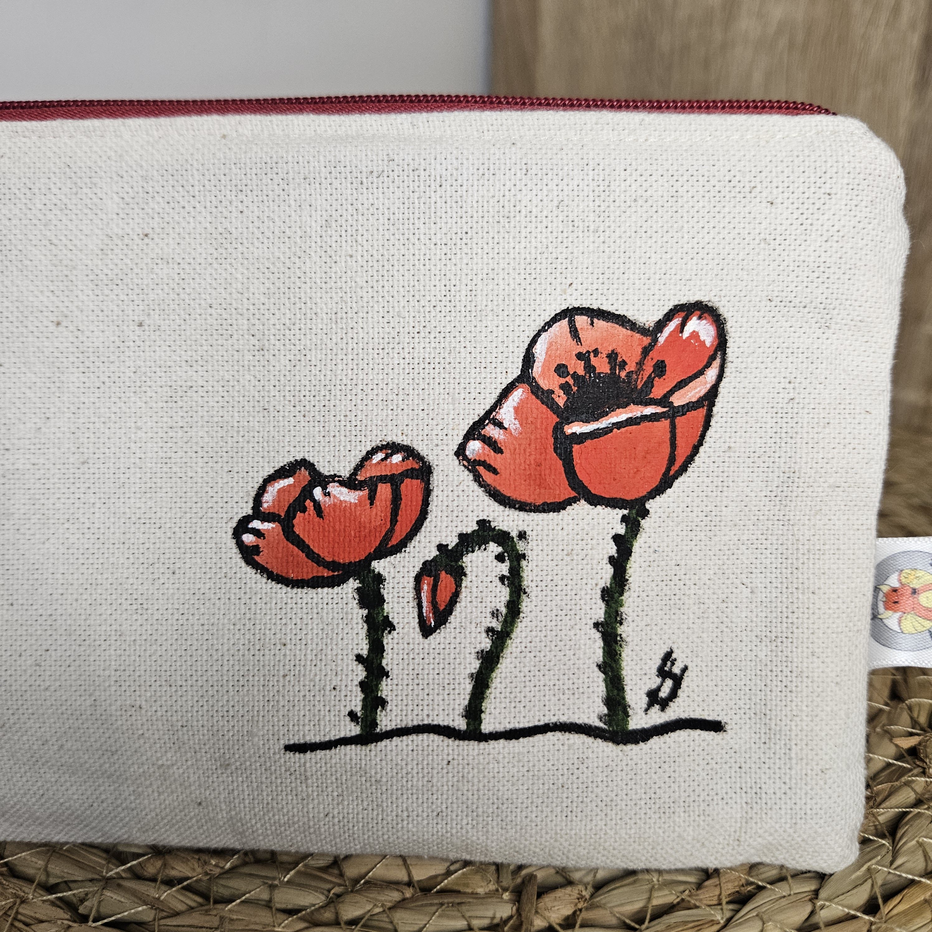 Zoom dessin pochette coquelicots