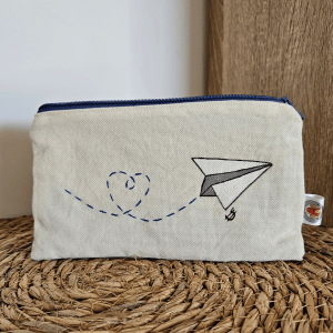 Pochette avion origami vue de face ouverte