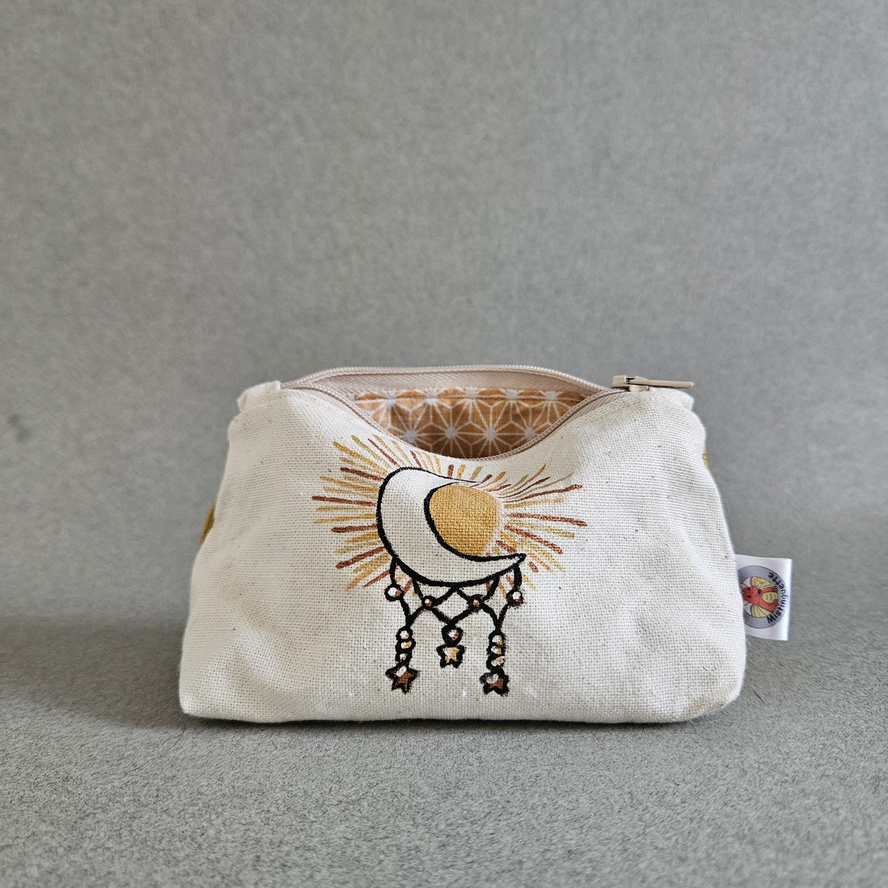 Doublure porte monnaie soleil et lune