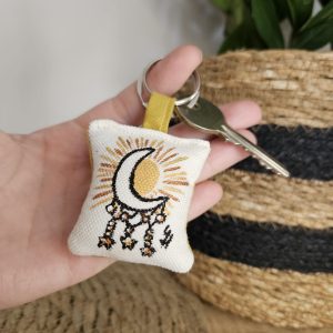 Porte-clé soleil et lune