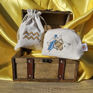 Porte-monnaie verseau vue de face ouvert