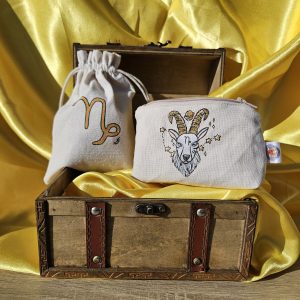 Porte-monnaie capricorne vue de face ouvert