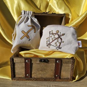 Porte-monnaie sagittaire et son pochon réutilisable