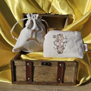 Porte-monnaie Gémeaux vue de face ouvert