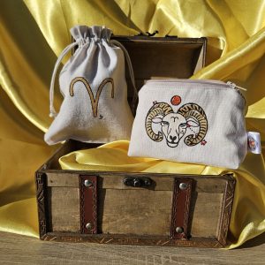 Porte-monnaie Bélier vue de face ouvert