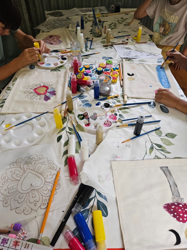 atelier d'initiation à la peinture sur tissu